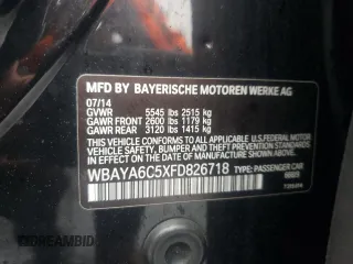 2015 BMW 7 Series 740i with VIN WBAYA6C5XFD826718, listed as a Copart auction lot 86762994 with 181,475 mi miles and Clean title. Bid and sale history available at DreamBid. Image 12.