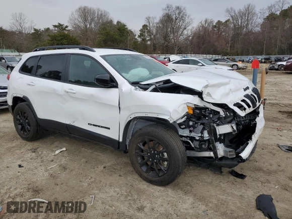 2023 Jeep Cherokee Altitude Lux with VIN 1C4PJMMB2PD109027, listed as a Copart auction lot 50209545 with 24,500 mi miles and Salvage Title. Bid and sale history available at carsss.com. Image 4.