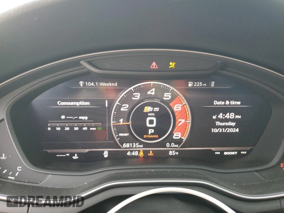 2019 Audi S5 Sportback Premium Plus z VIN WAUB4CF5XKA014726, wystawiony jako Copart lot #78779194 z przebiegiem 68 135 mil mil oraz Szkoda całkowita • Salvage title. Historia ofert i sprzedaży dostępna na DreamBid. Obrazek 9.