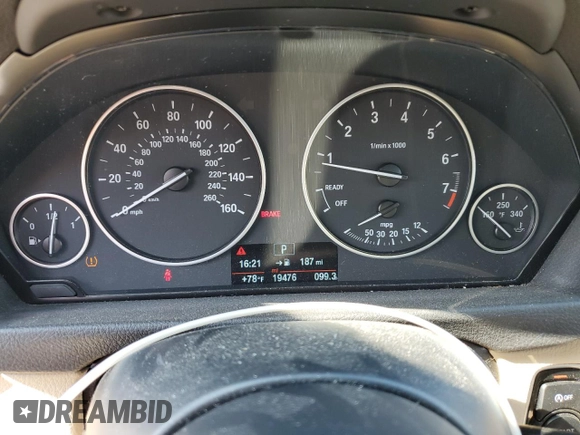 2015 BMW 3 Series 320i xDrive with VIN WBA3C3C51FK203468, listed as a Copart auction lot 60541515 with 19,476 mi miles and Salvage title. Bid and sale history available at DreamBid. Image 9.