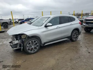 2021 BMW X1 sDrive28i with VIN WBXJG7C02M5T96187, listed as a Copart auction lot 43149595 with 36,084 mi miles and Salvage Title. Bid and sale history available at carsss.com. Image 1.