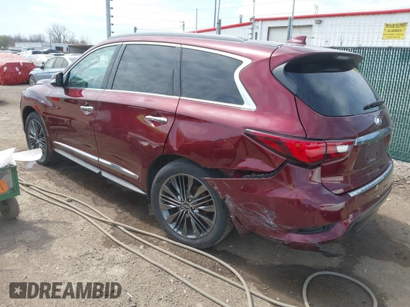 2019 Infiniti QX60 Luxe with VIN 5N1DL0MM5KC515014, listed as a IAAI auction lot 42073879 with 100,566 mi miles and . Bid and sale history available at DreamBid. Image 3.