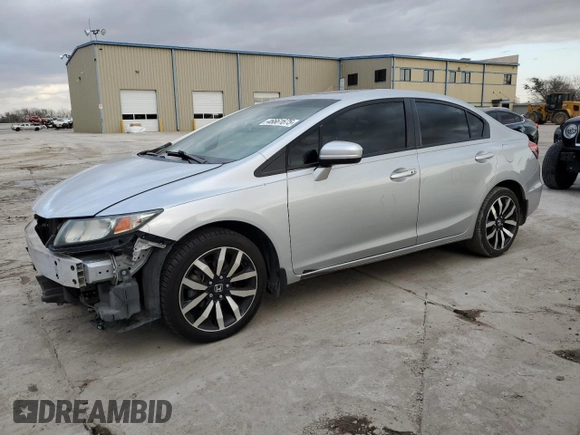 2015 Honda Civic EX-L with VIN 2HGFB2F97FH503178, listed as a Copart auction lot 46661675 with 171,444 mi miles and Salvage Title. Bid and sale history available at carsss.com. Image 1.