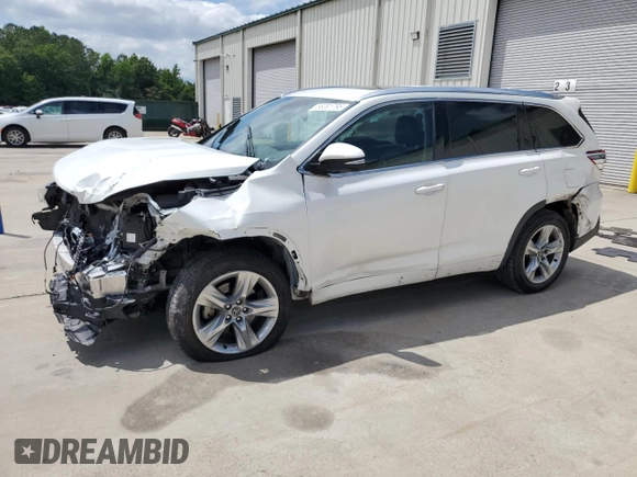 2017 Toyota Highlander Limited with VIN 5TDYZRFH8HS202829, listed as a Copart auction lot 58391795 with 81,957 mi miles and Salvage title. Bid and sale history available at DreamBid. Image 1.
