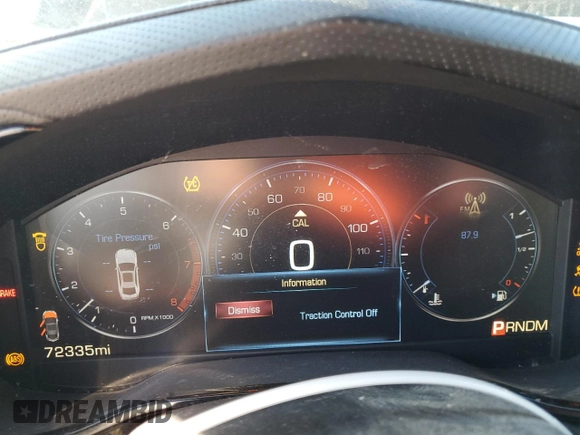 2014 Cadillac CTS Premium AWD with VIN 1G6AZ5S31E0130572, listed as a Copart auction lot 50060845 with 72,335 mi miles and Salvage Title. Bid and sale history available at DreamBid. Image 9.
