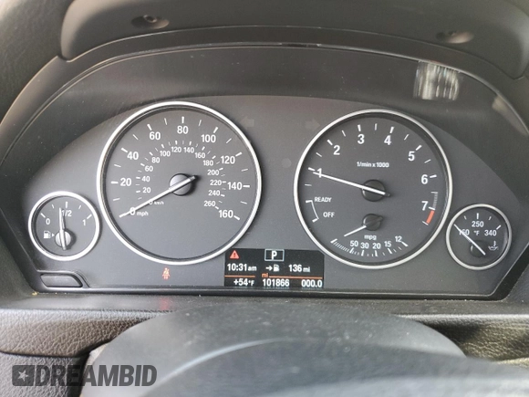 2016 BMW 3 Series 320i with VIN WBA8E1G54GNT34151, listed as a Copart auction lot 45981425 with 101,866 mi miles and Salvage Title. Bid and sale history available at DreamBid. Image 9.