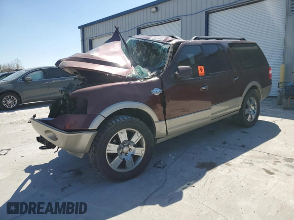 2010 Ford Expedition EL Eddie Bauer with VIN 1FMJK1J54AEA48292, listed as a Copart auction lot 49781405 with 0 mi miles and Salvage Title. Bid and sale history available at carsss.com. Image 1.