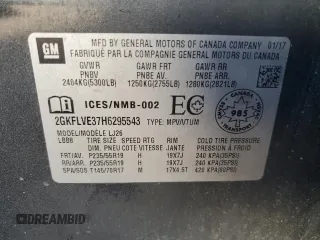 2017 GMC Terrain Denali z VIN 2GKFLVE37H6295543, wystawiony jako Copart lot #65916084 z przebiegiem Nie podano mil oraz Szkoda całkowita • Salvage title. Historia ofert i sprzedaży dostępna na DreamBid. Obrazek 14.