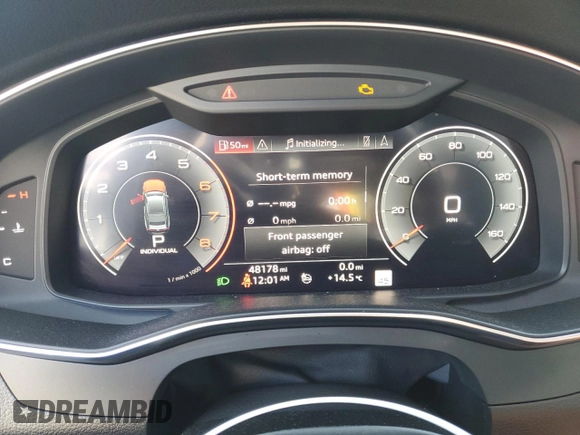 2019 Audi A7 Premium Plus with VIN WAUR2AF24KN100878, listed as a Copart auction lot 78816743 with 48,178 mi miles and Salvage Title. Bid and sale history available at carsss.com. Image 9.