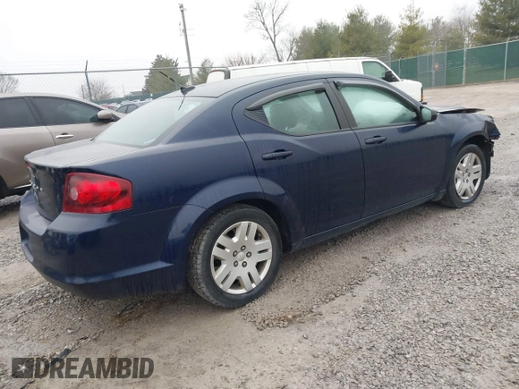 2014 Dodge Avenger SE with VIN 1C3CDZABXEN107156, listed as a IAAI auction lot 41474391 with 111,047 mi miles and . Bid and sale history available at DreamBid. Image 4.
