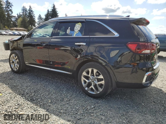 2019 Kia Sorento SX V6 with VIN 5XYPKDA51KG522319, listed as a Copart auction lot 53729355 with 61,364 mi miles and Salvage Title. Bid and sale history available at carsss.com. Image 2.