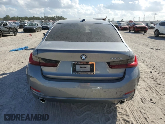 2024 BMW 3 Series 330e with VIN 3MW39FF07R8E10100, listed as a Copart auction lot 78593224 with 0 mi miles and Non Repairable. Bid and sale history available at carsss.com. Image 6.