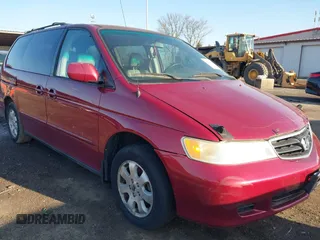 2003 Honda Odyssey EX-L z VIN 5FNRL189X3B062566, wystawiony jako IAAI lot #41816825 z przebiegiem 203 728 mil mil oraz . Historia ofert i sprzedaży dostępna na DreamBid. Obrazek 1.