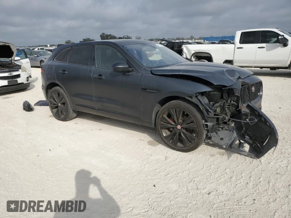 2020 Jaguar F-Pace S with VIN SADCM2FV3LA658852, listed as a Copart auction lot 44826025 with 25,574 mi miles and Salvage title. Bid and sale history available at DreamBid. Image 4.
