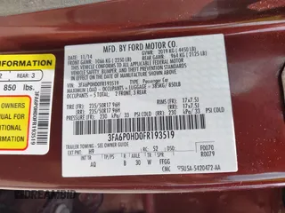 2015 Ford Fusion SE with VIN 3FA6P0HD0FR193519, listed as a IAAI auction lot 42130927 with 163,481 mi miles and . Bid and sale history available at DreamBid. Image 9.