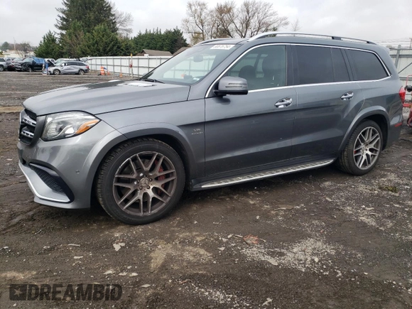 2017 Mercedes-Benz GLS with VIN 4JGDF7FEXHA893212, listed as a Copart auction lot 80876754 with 110,073 mi miles and Salvage Title. Bid and sale history available at carsss.com. Image 1.