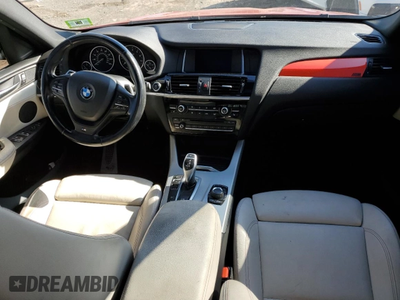 2015 BMW X4 xDrive35i with VIN 5UXXW5C58F0E87038, listed as a Copart auction lot 71291533 with 0 mi miles. Bid and sale history available at carsss.com. Image 8.