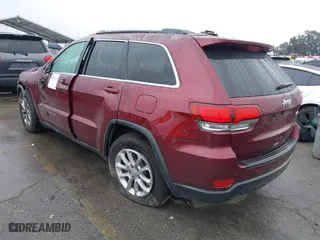 2021 Jeep Grand Cherokee Laredo X with VIN 1C4RJEAG4MC681989, listed as a IAAI auction lot 41571341 with 61,090 mi miles. Bid and sale history available at carsss.com. Image 3.