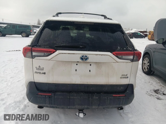 2019 Toyota RAV4 Hybrid XLE with VIN JTMRWRFV8KD004029, listed as a Copart auction lot 48261625 with 0 mi miles and Salvage Title. Bid and sale history available at carsss.com. Image 6.