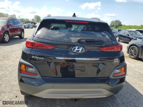 2021 Hyundai Kona Ultimate with VIN KM8K5CA54MU643998, listed as a Copart auction lot 59370584 with 33,087 mi miles and Salvage Title. Bid and sale history available at carsss.com. Image 6.