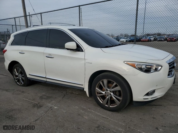 2014 Infiniti QX60 Hybrid with VIN 5N1CL0MM0EC517883, listed as a Copart auction lot 49526625 with 148,784 mi miles and Clean Title. Bid and sale history available at carsss.com. Image 4.