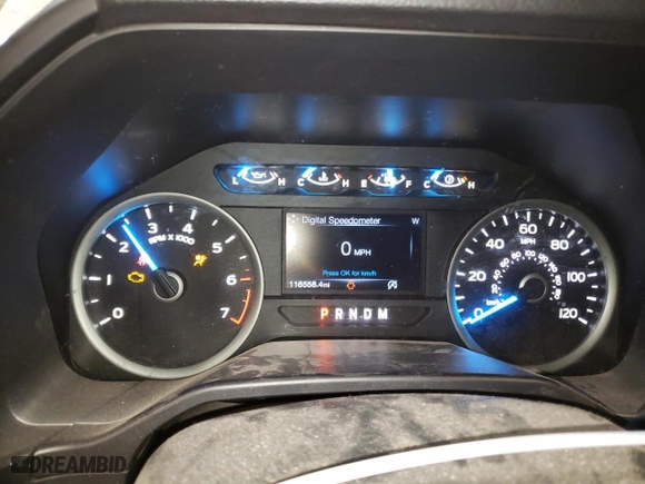 2017 Ford F-150 XL with VIN 1FTFW1EGXHFA66567, listed as a Copart auction lot 46552355 with 116,558 mi miles and Salvage Title. Bid and sale history available at carsss.com. Image 9.