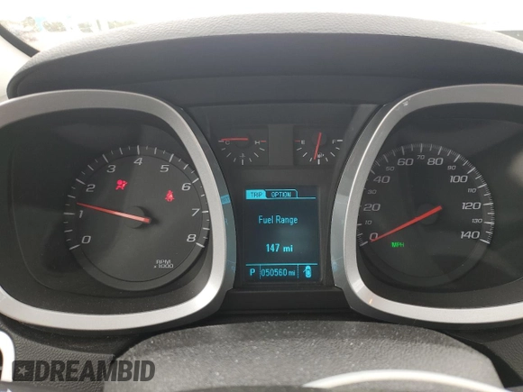 2017 Chevrolet Equinox LS with VIN 2GNALBEK0H1585543, listed as a Copart auction lot 52783925 with 50,560 mi miles and Salvage Title. Bid and sale history available at carsss.com. Image 9.