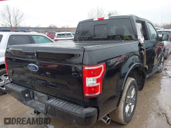 2018 Ford F-150 XL with VIN 1FTEW1E57JFA51993, listed as a IAAI auction lot 41620187 with 103,449 mi miles. Bid and sale history available at carsss.com. Image 4.
