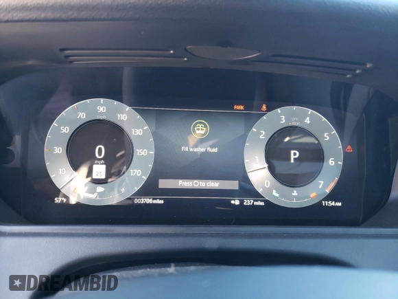 2024 Land Rover Range Rover Velar S with VIN SALYJ2EX6RA391625, listed as a Copart auction lot 80262574 with 3,706 mi miles and Salvage Title. Bid and sale history available at DreamBid. Image 9.