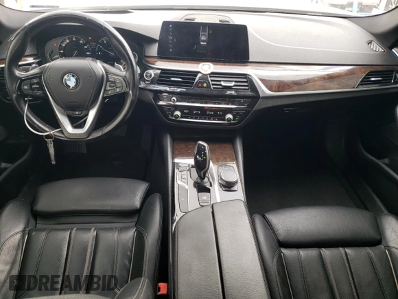 2018 BMW 5 Series 530i xDrive with VIN WBAJA7C59JG907384, listed as a Copart auction lot 43800145 with 95,961 mi miles and Salvage Title. Bid and sale history available at carsss.com. Image 8.