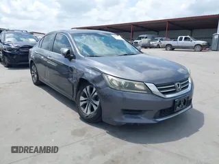 2014 Honda Accord LX z VIN 1HGCR2F33EA265689, wystawiony jako IAAI lot #42099550 z przebiegiem 115 981 mil mil oraz . Historia ofert i sprzedaży dostępna na DreamBid. Obrazek 1.