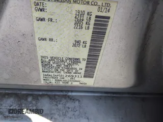 2014 Nissan Altima S with VIN 1N4AL3AP5EC269311, listed as a IAAI auction lot 41860224 with 117,698 mi miles and . Bid and sale history available at DreamBid. Image 9.