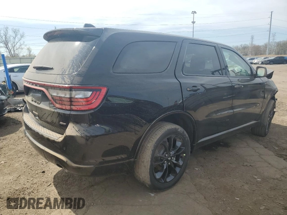 2025 Dodge Durango GT Plus with VIN 1C4RDJDG1SC533873, listed as a Copart auction lot 54651765 with 279 mi miles and Salvage title. Bid and sale history available at DreamBid. Image 3.