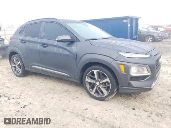 2021 Hyundai Kona Ultimate with VIN KM8K53A57MU606301, listed as a Copart auction lot 85510014 with 46,014 mi miles and Salvage Title. Bid and sale history available at carsss.com. Image 4.