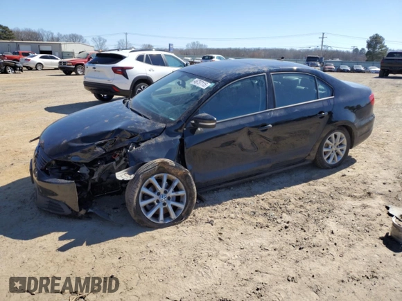 2012 Volkswagen Jetta Sedan SE w/Convenience & Sunroof with VIN 3VWDX7AJ0CM323024, listed as a Copart auction lot 46757115 with 0 mi miles and Salvage Title. Bid and sale history available at carsss.com. Image 1.