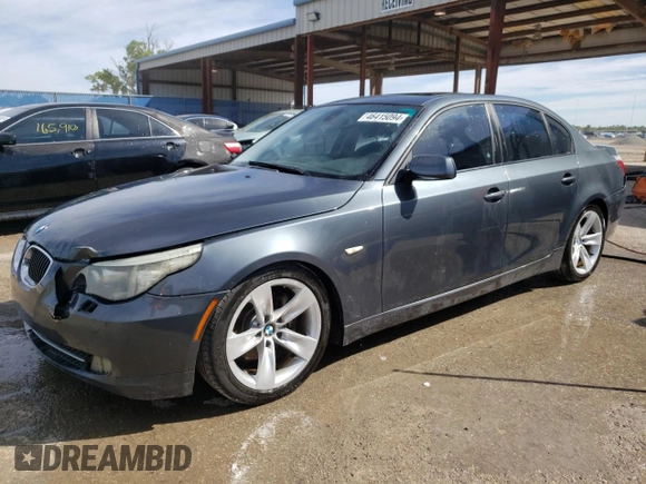 2008 BMW 5 Series 528i with VIN WBANU53578C115846, listed as a Copart auction lot 46415094 with 170,062 mi miles and Salvage Title. Bid and sale history available at carsss.com. Image 1.