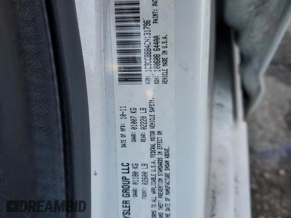 2012 Chrysler 200 Touring with VIN 1C3CCBBB4CN131796, listed as a Copart auction lot 45486555 with 103,383 mi miles and Salvage Title. Bid and sale history available at DreamBid. Image 12.