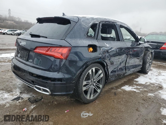 2018 Audi SQ5 Premium Plus with VIN WA1A4AFY5J2021776, listed as a Copart auction lot 43224194 with 46,659 mi miles and . Bid and sale history available at DreamBid. Image 3.