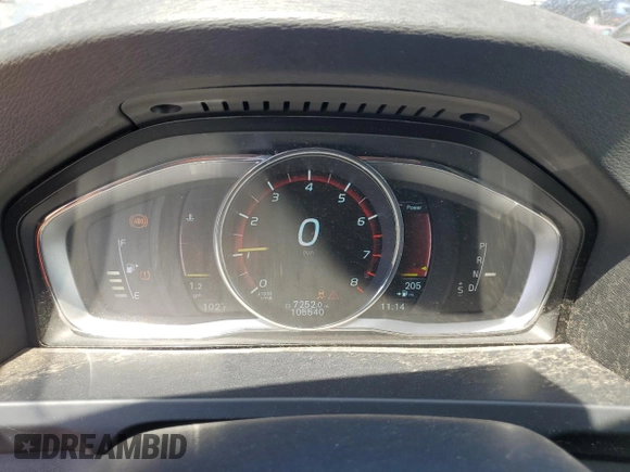 2016 Volvo S60 T5 Premier with VIN YV1612TKXG2402195, listed as a Copart auction lot 60140015 with 105,540 mi miles and Salvage title. Bid and sale history available at DreamBid. Image 9.