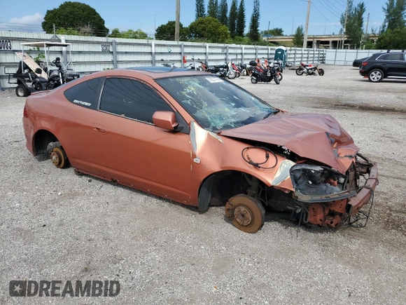 2006 Acura RSX Type-S Leather with VIN JH4DC53016S003809, listed as a Copart auction lot 76237764 with 0 mi miles and Salvage Title. Bid and sale history available at carsss.com. Image 4.