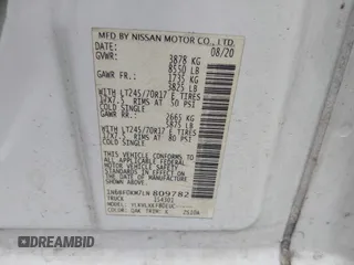 2020 Nissan NV Cargo SV z VIN 1N6BF0KM7LN809782, wystawiony jako IAAI lot #41962006 z przebiegiem 113 670 mil mil oraz . Historia ofert i sprzedaży dostępna na DreamBid. Obrazek 9.