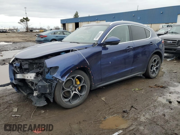 2019 Alfa Romeo Stelvio Ti with VIN ZASPAKBN4K7C58880, listed as a Copart auction lot 49688885 with 43,764 mi miles and Clean title. Bid and sale history available at DreamBid. Image 1.