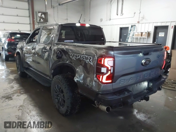 2024 Ford Ranger Raptor with VIN 1FTER4LR8RLE10778, listed as a IAAI auction lot 41729488 with 20,882 mi miles. Bid and sale history available at carsss.com. Image 3.