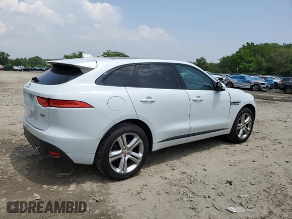 2017 Jaguar F-Pace 35t R-Sport with VIN SADCL2BVXHA047121, listed as a Copart auction lot 57283345 with 76,427 mi miles and Salvage title. Bid and sale history available at DreamBid. Image 3.