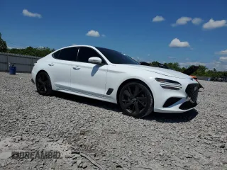 2023 Genesis G70 2.0T z VIN KMTG34TA2PU121330, wystawiony jako Copart lot #55718144 z przebiegiem 19 599 mil mil oraz Szkoda całkowita • Salvage title. Historia ofert i sprzedaży dostępna na DreamBid. Obrazek 4.