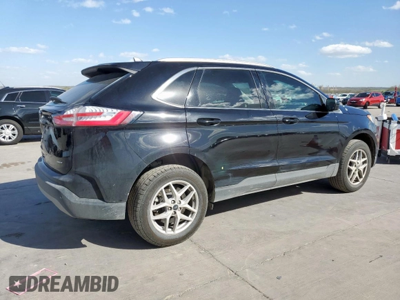 2024 Ford Edge SEL with VIN 2FMPK4J94RBA17047, listed as a Copart auction lot 49618415 with 21,047 mi miles and Salvage Title. Bid and sale history available at carsss.com. Image 3.
