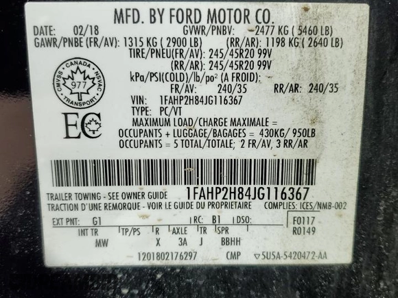 2018 Ford Taurus SEL with VIN 1FAHP2H84JG116367, listed as a Copart auction lot 50707145 with 139,023 mi miles and Salvage Title. Bid and sale history available at carsss.com. Image 13.