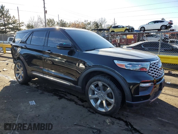 2020 Ford Explorer Platinum with VIN 1FM5K8HC2LGA14647, listed as a Copart auction lot 43446895 with 0 mi miles and Salvage Title. Bid and sale history available at carsss.com. Image 4.