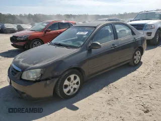 2006 Kia Spectra EX with VIN KNAFE121465372201, listed as a Copart auction lot 46572965 with 90,224 mi miles and Salvage Title. Bid and sale history available at carsss.com. Image 1.