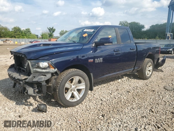 2013 Ram 1500 Sport with VIN 1C6RR7HT1DS567260, listed as a Copart auction lot 58764005 with Not provided miles and Salvage title. Bid and sale history available at DreamBid. Image 1.